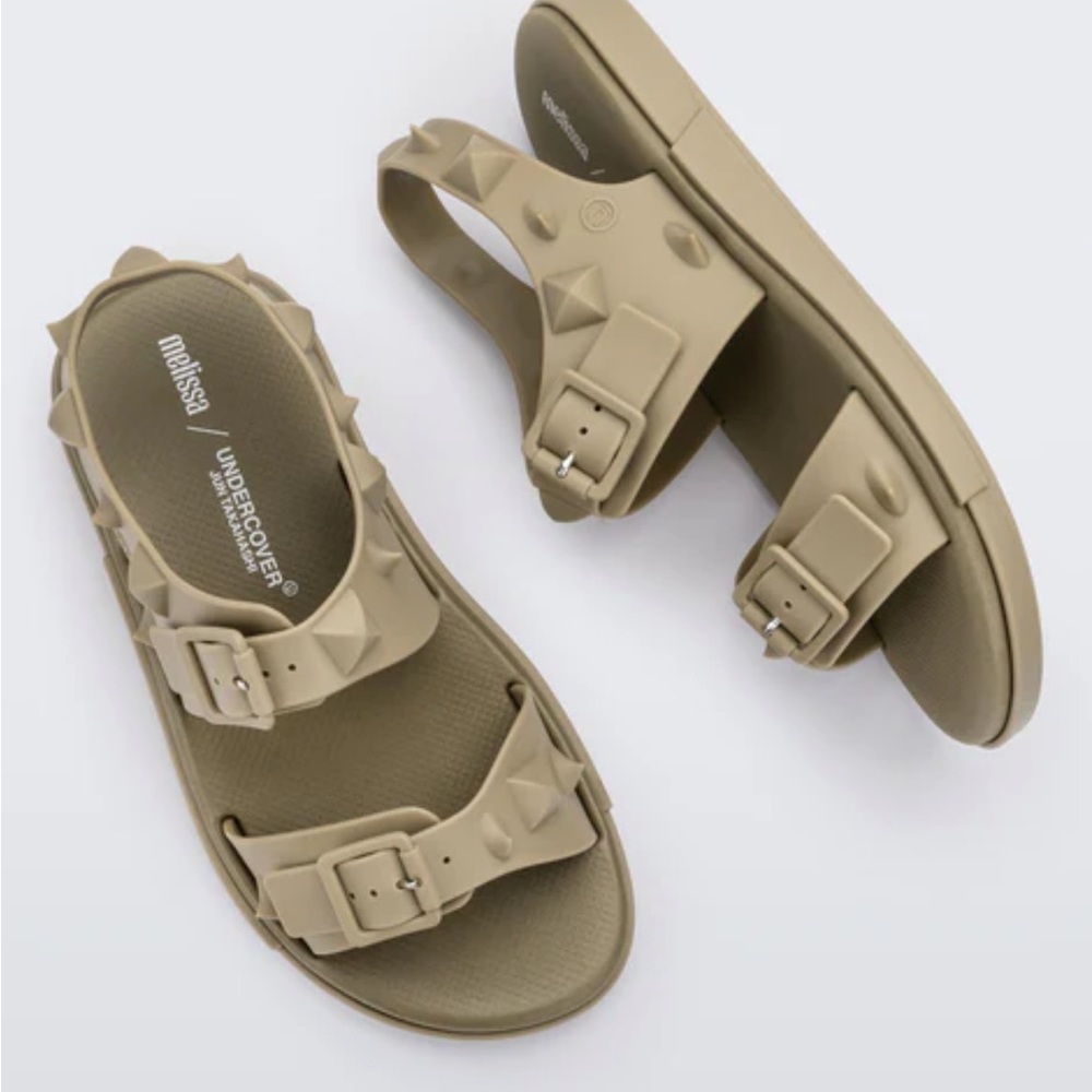 Melissa Undercover Beige Spike Sandals Size 7